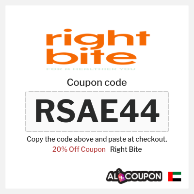 Coupon for Right Bite (RSAE44) 20% Off Coupon