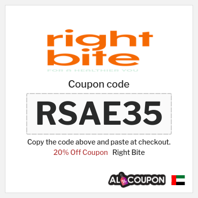 Coupon for Right Bite (RSAE35) 20% Off Coupon