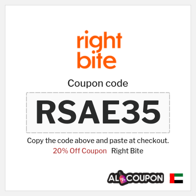 Coupon for Right Bite (RSAE35) 20% Off Coupon