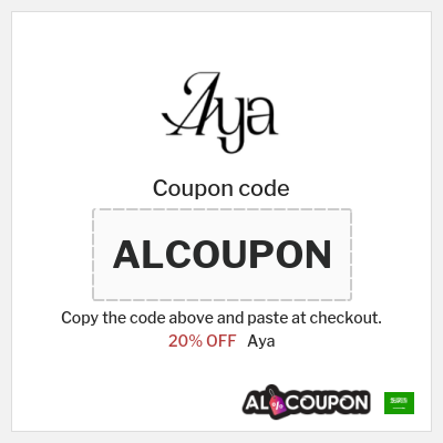 Coupon for Aya (ALCOUPON) 20% OFF