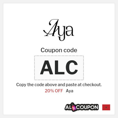 Aya Coupon (ALC) Aya App Coupon Code on All Products