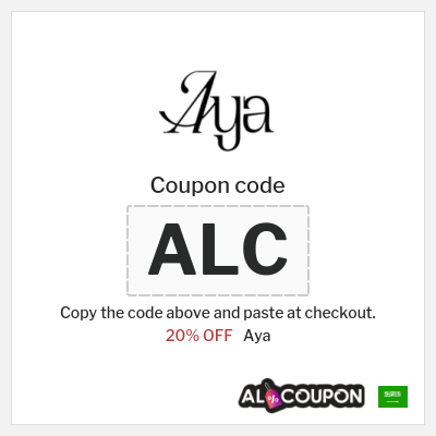 Aya Coupon (ALC) Aya App Coupon Code on All Products