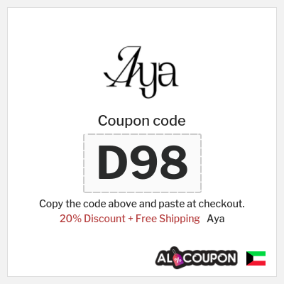 Coupon for Aya (D98) 20% Discount + Free Shipping