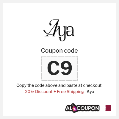 Coupon for Aya (D98) 20% Discount + Free Shipping