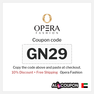 Coupon for Opera Fashion (GN30) 10% Discount + Free Shipping