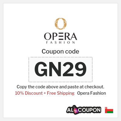 Coupon for Opera Fashion (GN29) 10% Discount + Free Shipping