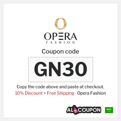 Coupon for Opera Fashion (GN29) 10% Discount + Free Shipping