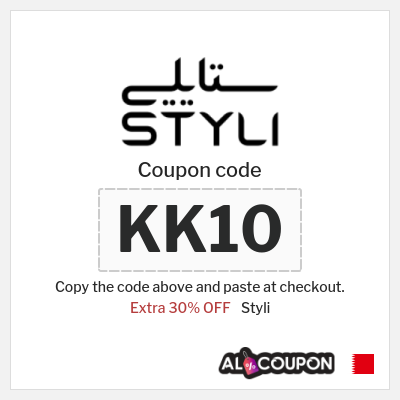Coupon for Styli (KK10) Extra 30% OFF