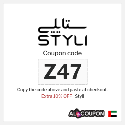 Coupon for Styli (Z50) Extra 10% OFF