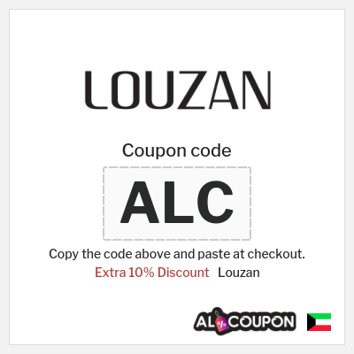 Coupon for Louzan (ALC) Extra 10% Discount
