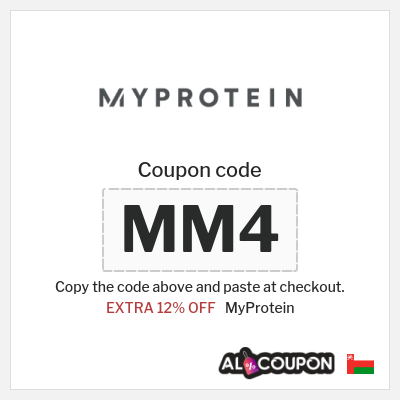 Coupon for MyProtein (MM4) EXTRA 12% OFF