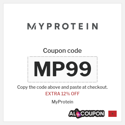 Coupon for MyProtein (MP99) EXTRA 12% OFF