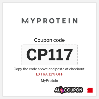Coupon for MyProtein (CP117) EXTRA 12% OFF