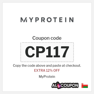 Coupon for MyProtein (CP117) EXTRA 12% OFF