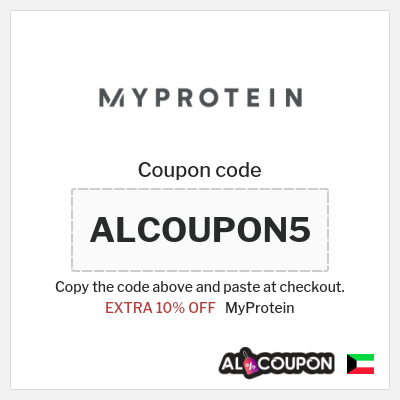 Coupon for MyProtein (ALCOUPON5) EXTRA 10% OFF