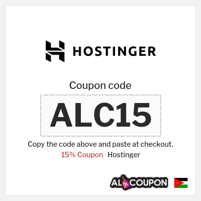 Coupon for Hostinger (ALC15) 15% Coupon