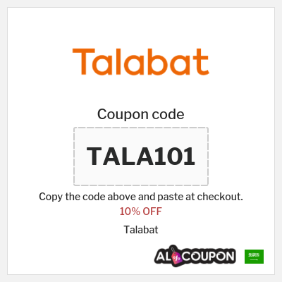 Coupon discount code for Talabat 10% OFF