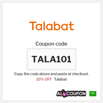 Coupon discount code for Talabat 10% OFF