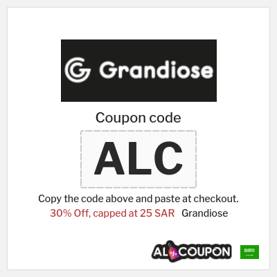 Coupon discount code for Grandiose Up to 30% OFF