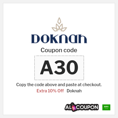 Coupon for Doknah (A30) Extra 10% Off