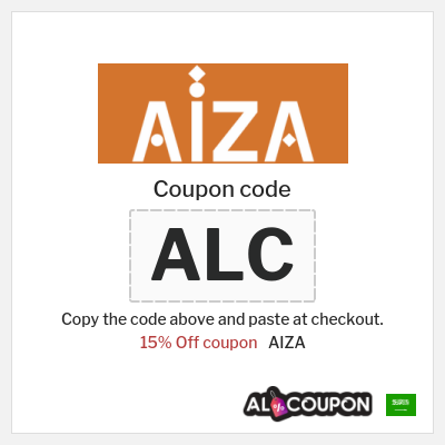 Coupon for AIZA (ALC) 15% Off coupon