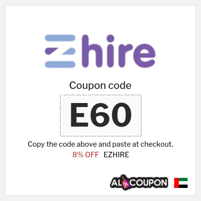 Coupon for EZHIRE (E60) 8% OFF
