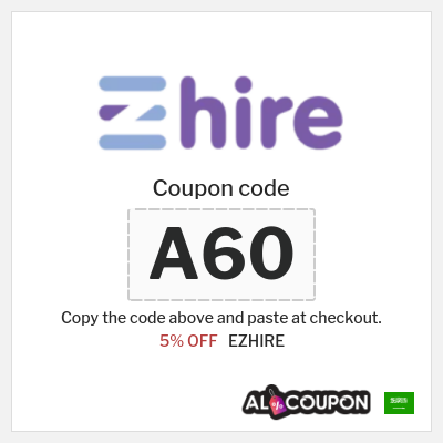Coupon for EZHIRE (A60) 5% OFF