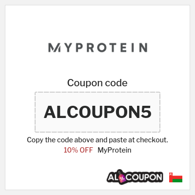 Coupon for MyProtein (ALCOUPON5) 10% OFF