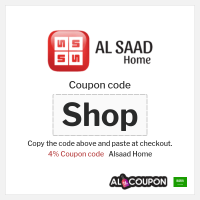 Coupon for Alsaad Home (Shop) 4% Coupon code