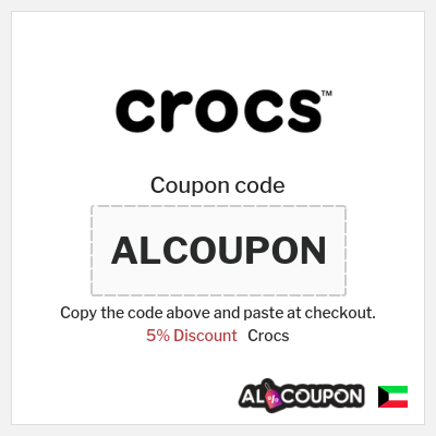 Coupon for Crocs (ALCOUPON) 5% Discount