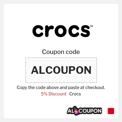 Coupon for Crocs (ALCOUPON) 5% Discount