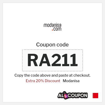 Coupon for Modanisa (RA211) Extra 20% Discount