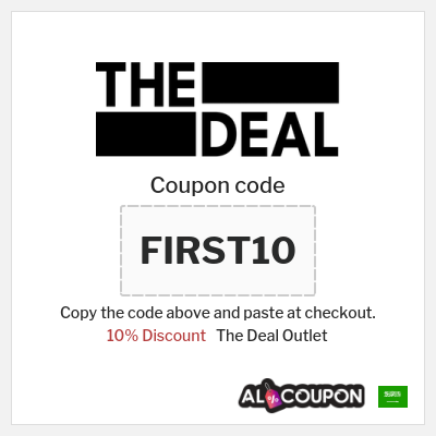 Coupon for The Deal Outlet (FIRST10) 10% Discount
