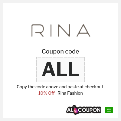 Coupon for Rina Fashion (ALL) 10% Off