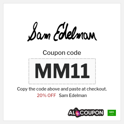 Coupon for Sam Edelman (MM11) 20% OFF