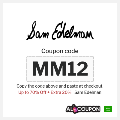 Coupon for Sam Edelman (MM12) Up to 70% Off + Extra 20%