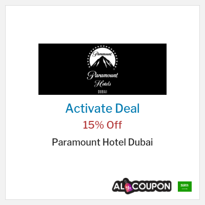 Coupon discount code for Paramount Hotel Dubai 15% Off