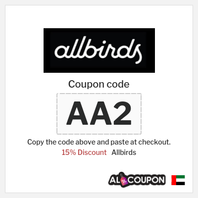Coupon for Allbirds (AA2) 15% Discount