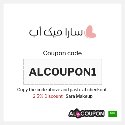 Coupon for Sara Makeup (ALCOUPON1) 2.5% Discount