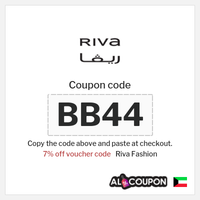Coupon for Riva Fashion (BB44) 7% off voucher code
