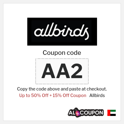 Coupon for Allbirds (AA2) Up to 50% Off + 15% Off Coupon
