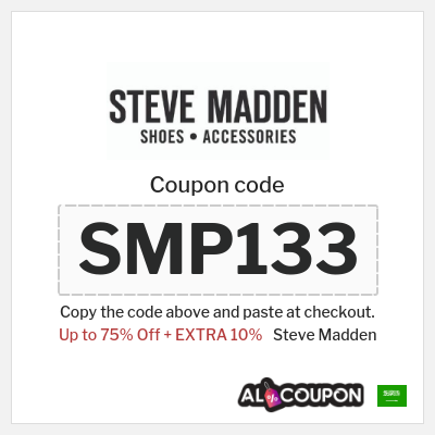 Coupon for Steve Madden (SMP133) Up to 75% Off + EXTRA 10%