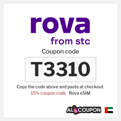 Coupon for Rova eSIM (T3310) 15% coupon code