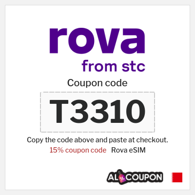 Coupon for Rova eSIM (T3310) 15% coupon code