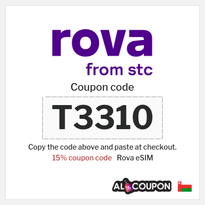 Coupon for Rova eSIM (T3310) 15% coupon code
