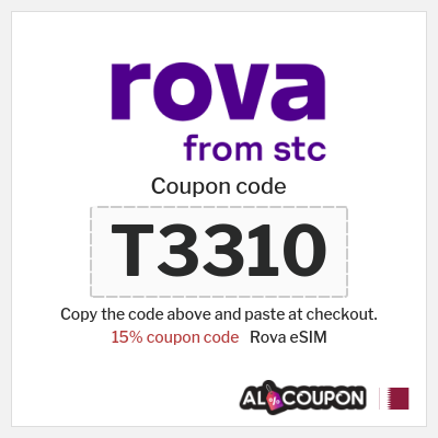 Coupon for Rova eSIM (T3310) 15% coupon code
