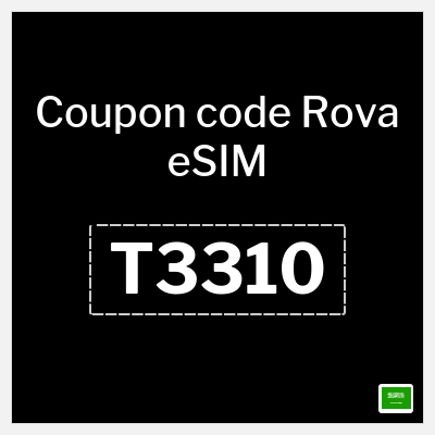 Coupon for Rova eSIM (T3310) 15% coupon code
