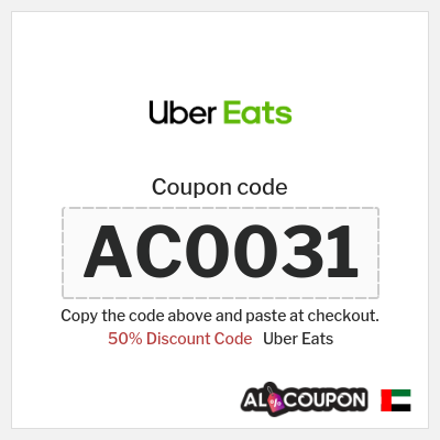 Coupon for Uber Eats (AC0031) 50% Discount Code