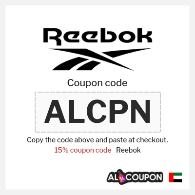 Coupon for Reebok (ALCPN) 15% coupon code