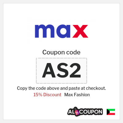 Coupon for Max Fashion (AS2) 15% Discount